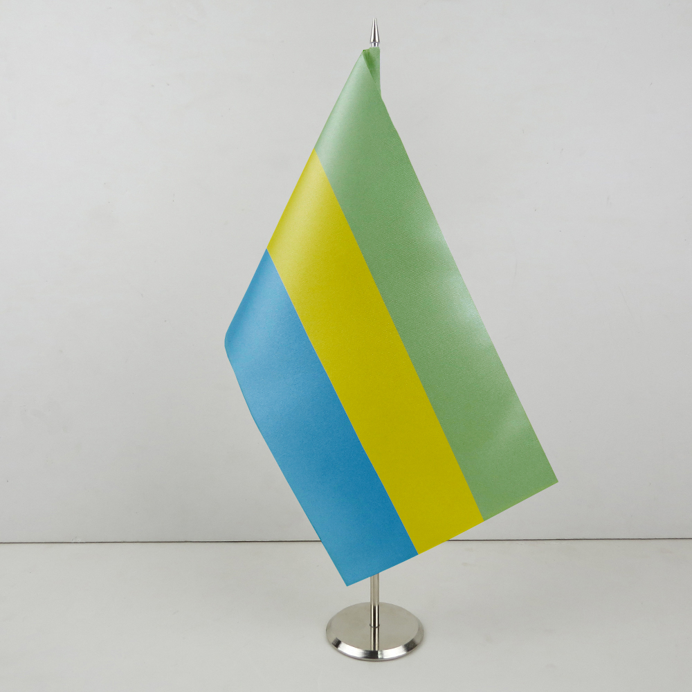 Прапорець Габону на металевій підставці Прапорець Габону на металевій підставці